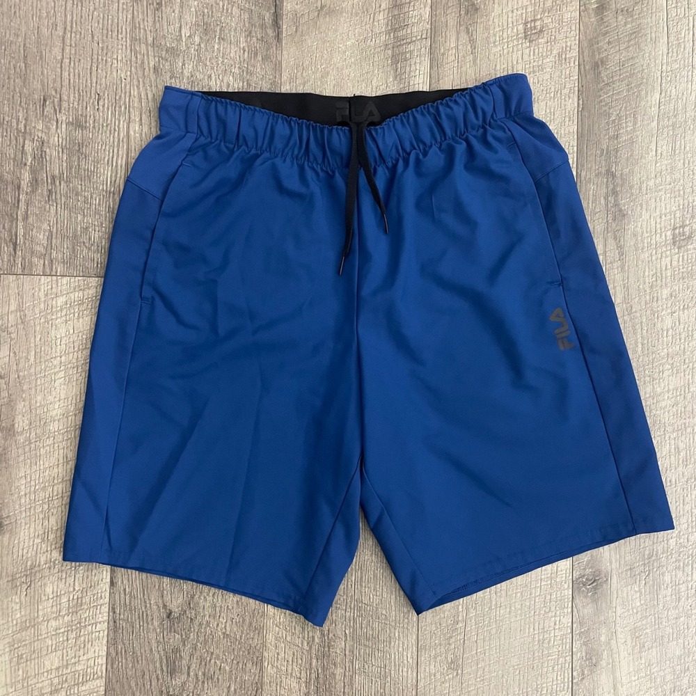 Fila Sport Mens Blue Live In Motion Athletic Training Shorts Size Medium Pockets
